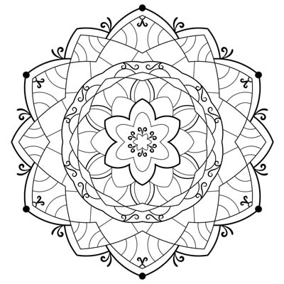 Mandala Coloring Page (C0014)