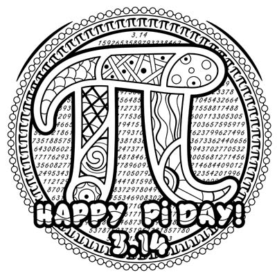 Pi Day Coloring Page