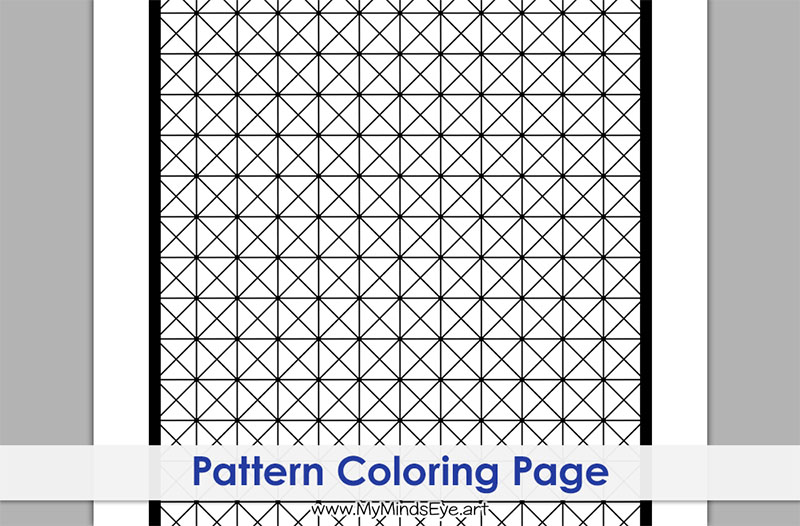 Image of a Geometric Pattern coloring page.