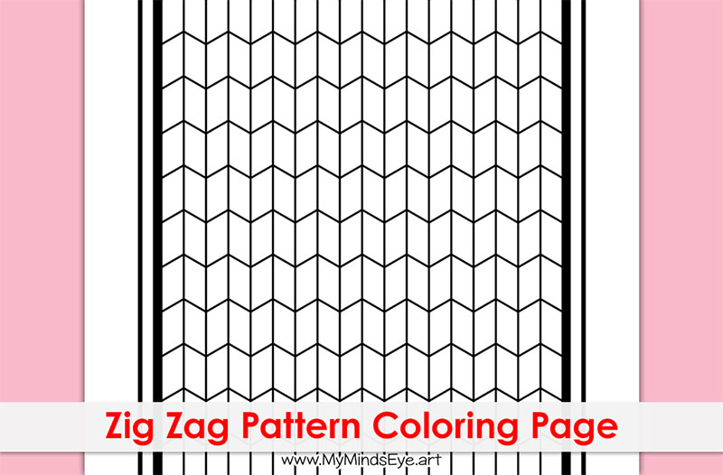 zig zag pattern coloring page