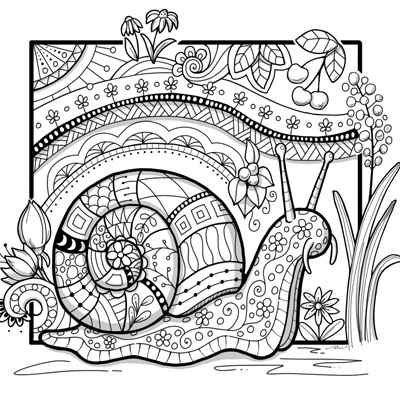 Zen doodle snail