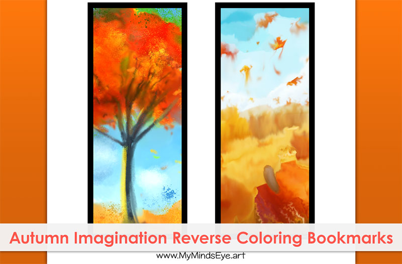 Image of reverse coloring bookmarks.