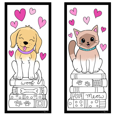 Link image for Furry Pals cat and dog bookmarks