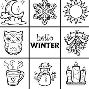 Hello Winter Coloring Page Link