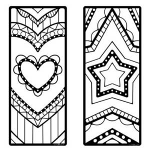 Stars and Hearts Bookmarks