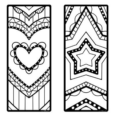 Stars and Hearts Bookmarks