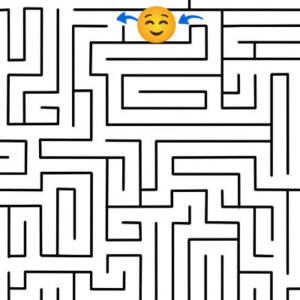 Find Your Way Back to the Smiley Face Maze