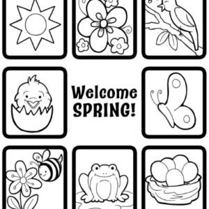 Welcome Spring Coloring Fun