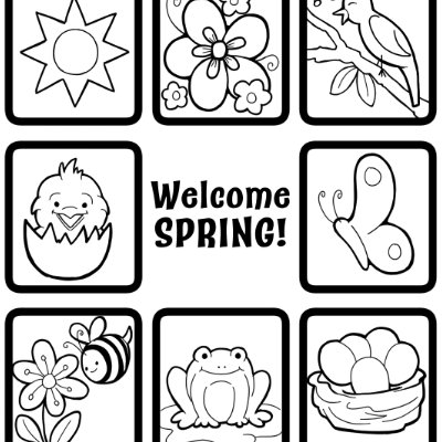 Welcome Spring Coloring Fun